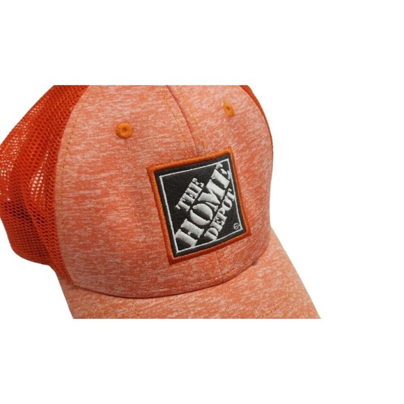 Vintage The Home Depot Printed Orange Snap-back, 1/2 mesh net, Faded orange - Picture 2 of 6